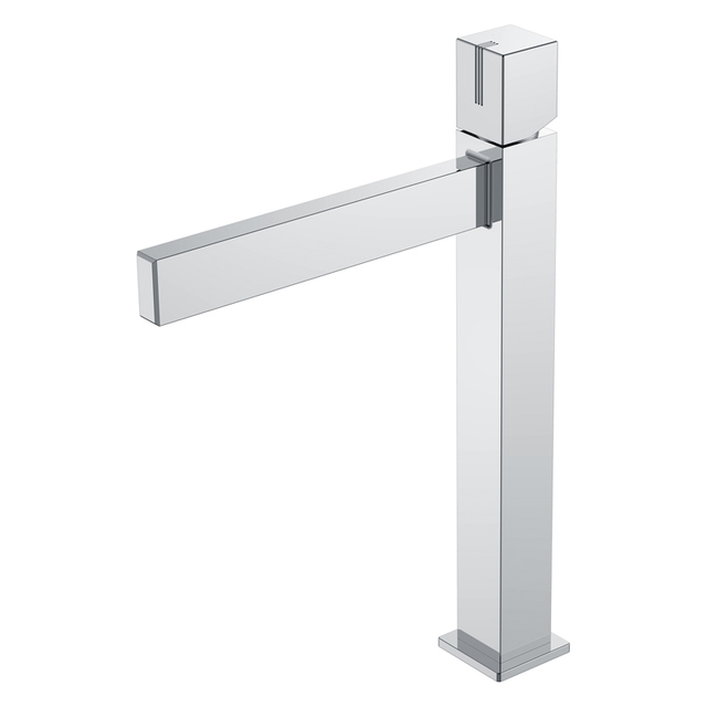 Yeelim Bathroom Temperature-controlled Brass Basin with High Pole Mixer Faucet