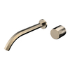 Two-hole Knob Temperature Control Bathroom Entry Wall Chrome Plated Brass Short Rod Faucet