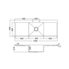 kitchen sink with glass rinser