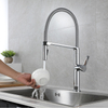 Yeelim Industrial Spring Loaded Kitchen Faucet With Flexible Hose For Kitchen Cleaning