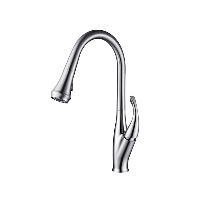 Factroy Brass Widespread Kitchen Faucet Chrome Finished