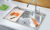 kitchen sink splash guard with 2 holes