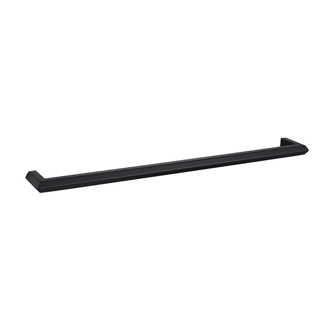 Black Single Pole Stainless Steel Bath Towel Holder