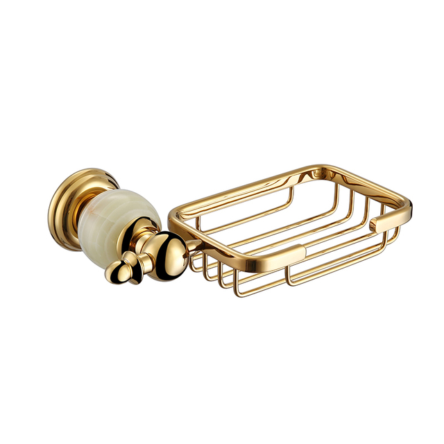 Gold Bathroom Soap Basket