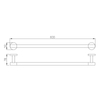 Chrome Plated Single Pole Towel Rack
