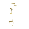 Single Handle Bathroom Brass Shower Temperature Controlled Handheld Top Spray Shower Set