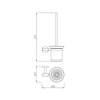 Chrome-plated Bathroom Toilet Brush Holder