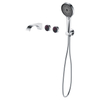 Four-hole Multi-functional Brass Wall-mounted Shower Head with Handheld Shower Head Set