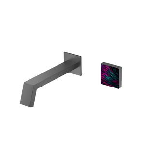 Double Hole Knob Temperature Control Bathroom Entrance Wall Brass Short Rod Faucet