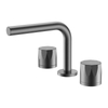Three Hole Double Knob Basin Concealed Design Concealed Bathroom Low Pole Brass Faucet