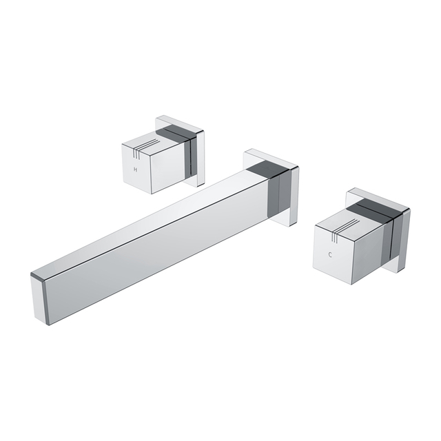 Yeelim Bathroom Three Hole Double Temperature Switch Brass into The Wall Mixed Concealed Faucet