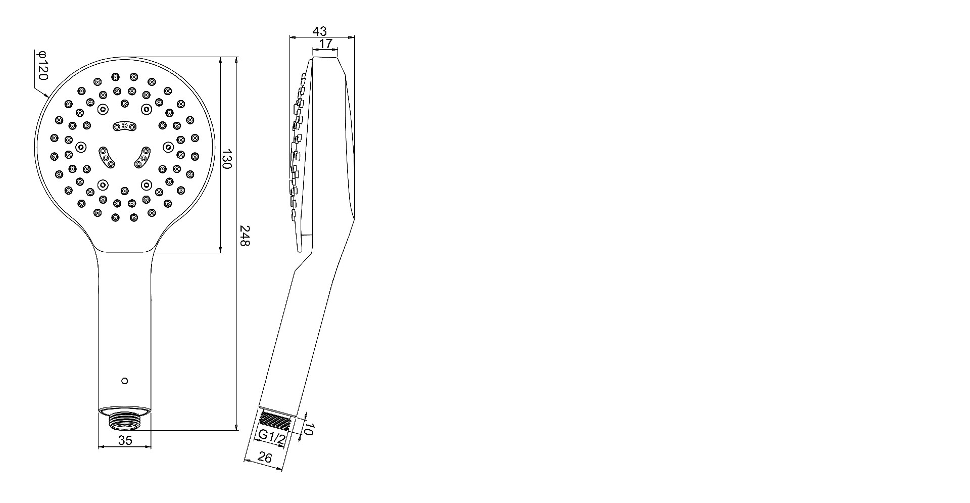 extendable shower head