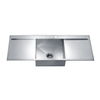 kitchen sink with cutting board