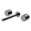 Three-hole Double Knob Design Conceals Bathroom Chrome Plated Long Rod Brass Faucet