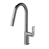 Yeelim High End Modern Style Kitchen Single Handle Pull Brass Chrome High Pole Faucet
