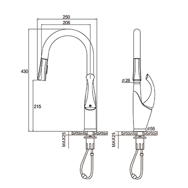 Chrome Kitchen Faucet