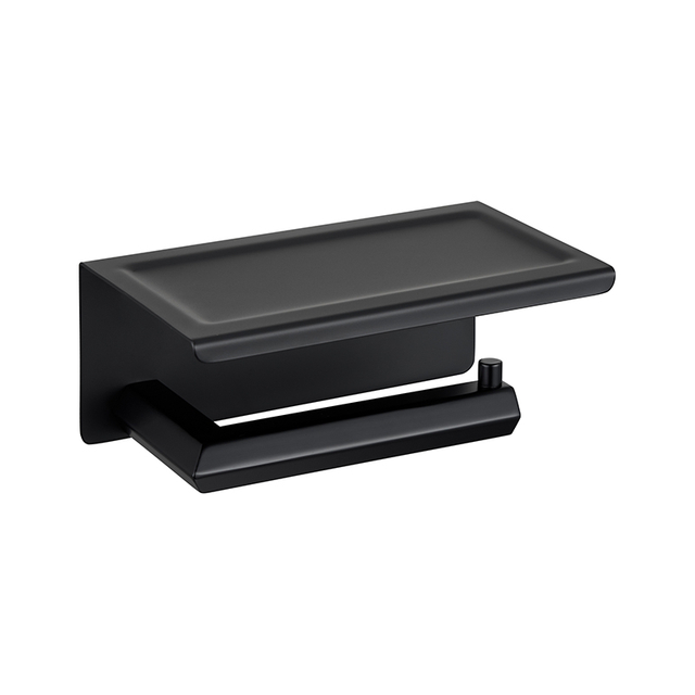 Black Stainless Steel Bathroom with Toilet Paper Deck