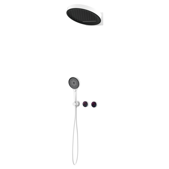 Multifunctional Brass In-wall Concealed Shower with Handheld Shower Top Spray Head Shower Set