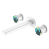Yeelim Bathroom Three Hole Double Control Switch into The Wall Concealed Brass Basin Faucet