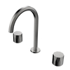 Three Hole Double Knob Basin Design Hidden Bathroom Chrome Plated High Brass Faucet
