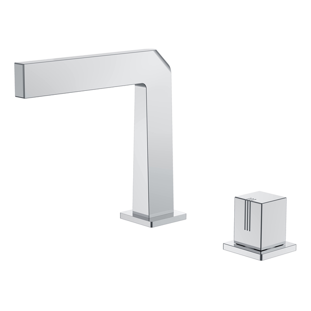Yeelim Bathroom Double Hole Single Temperature Switch Brass Basin Mixing Faucet