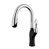 Yeelim Pull Down Sink Mixer Black And Chrome Kitchen Faucet