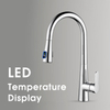 Pull-Down Kitchen Faucet With Digital Temperature Display Sprayer