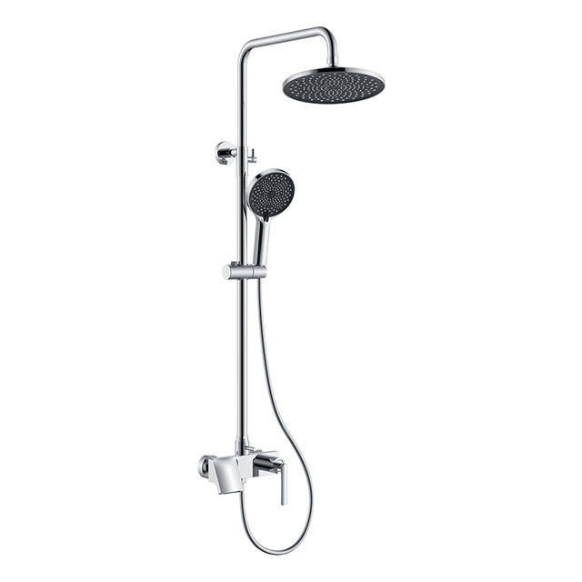 Single Handle Bathroom Brass Open-top Hand-held Top Spray Shower Set