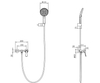 Yeelim Gun Gray Bathroom Brass Hot And Cold Single Handle Temperature Control Mixing Valve with Hand Shower