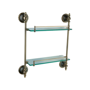 2-Tier Bathroom Glass Shelves ML-27015
