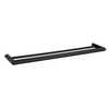 Black Double Bar Stainless Steel Bath Towel Holder