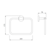 Chrome Square Towel Ring