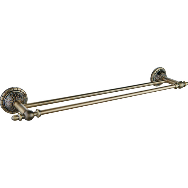 Classic Bathroom Twin-bar Towel Rack