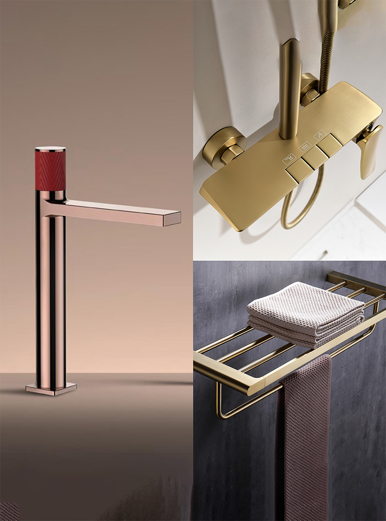 gold bathroom faucet