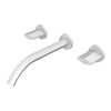 Three Hole Double Knob Temperature Control Bathroom into The Wall Chrome Plated Short Rod Brass Faucet