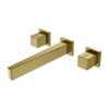 Yeelim Bathroom Three Hole Double Temperature Switch Brass into The Wall Mixed Concealed Faucet