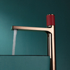 Yeelim Rose Gold Bathroom Vessel Sink Faucet Tall Single Hole