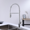 Single Handle Pull Down Kitchen Faucet Spring Sprayer Brushed Nickel Sink Faucet