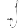 Yeelim Gun Gray Bathroom Brass Hot And Cold Single Handle Temperature Control Mixing Valve with Hand Shower