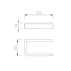 Thickened Stainless Steel Chrome-plated Paper Towel Holder