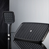 Yeelim Air Pressurized Self-cleaning Silicone Chrome + Black Panel ABS Shower Shower Top Spray