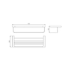 Large Glass Flat Shelf
