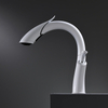 Yeelim White Pull Out Bathroom Sink Faucet With Sprayer
