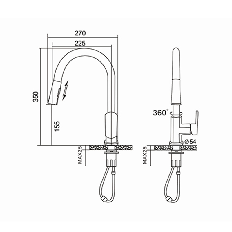 Single-Handle Kitchen Faucet