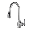 Yeelim Modern Single Handle Pull Down Kitchen Faucet Polished Chrome
