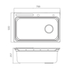 single bowl kitchen sink 33x22