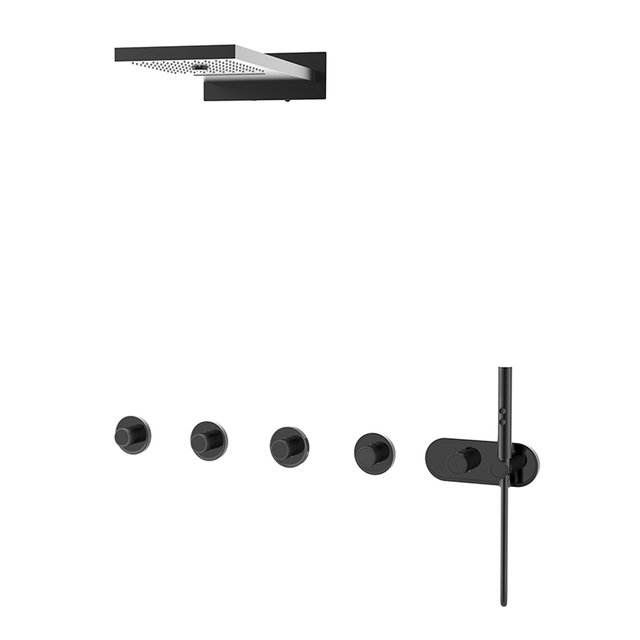 Nilo Series Key Concealed (square Top Spray 2 Function + Handheld) Bathroom Shower Shower Set