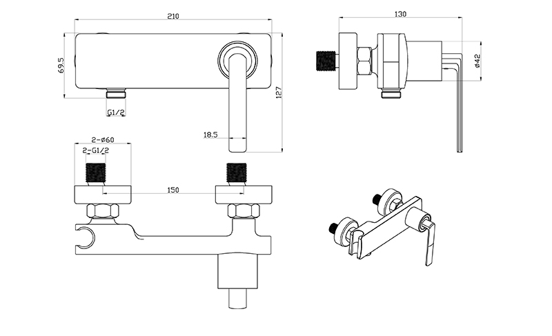 Top Spray Shower Set