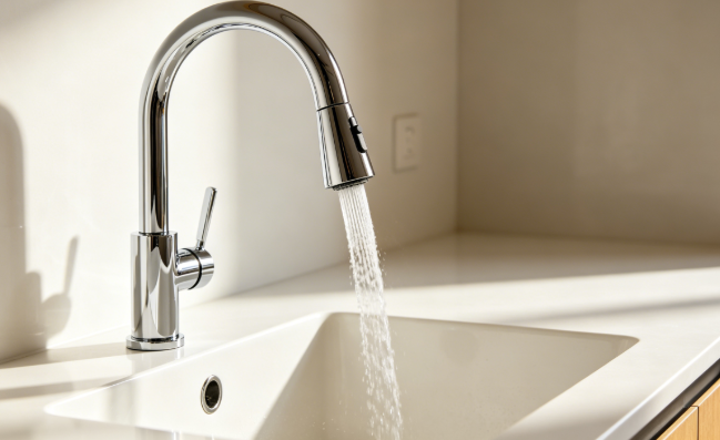 stainless steel kitchen faucet